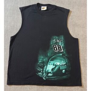 Dale Earnhardt Jr 88 NASCAR Muscle Tank Top Mens Black Sleeveless Tee